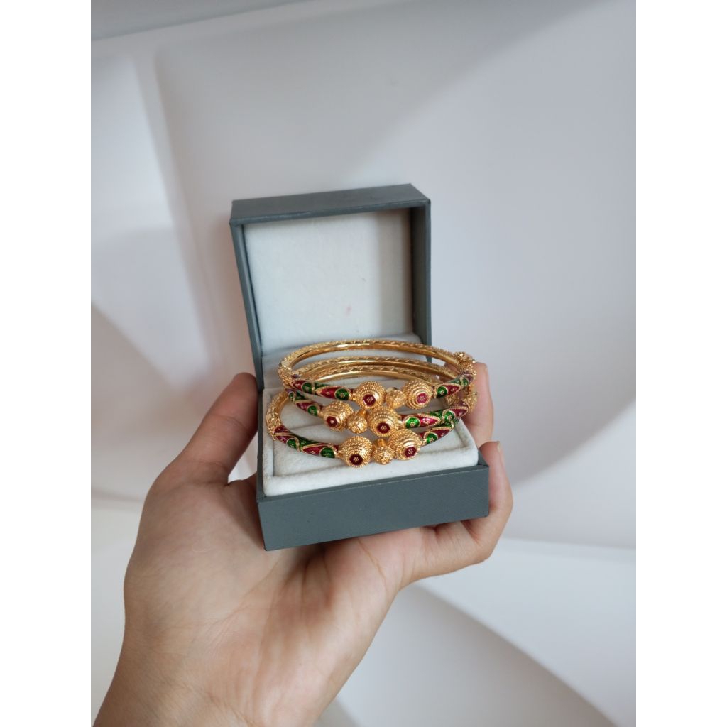 Gelang keroncong Dubai lapis emas terbaru