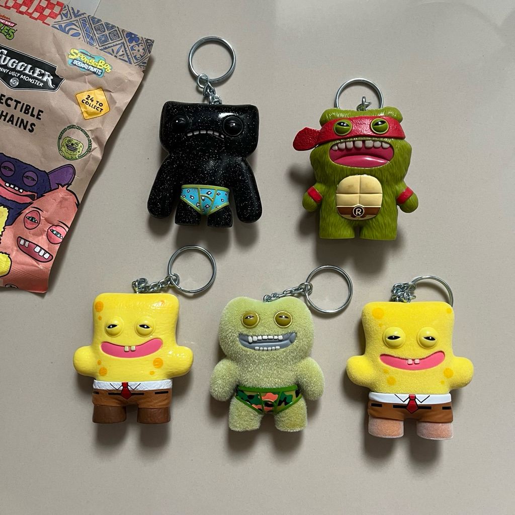 Fuggler Keychains Blind Bag Sealed Series 2 Spongebob Patrick Ninja Turtle Alfamart Selected Kaos