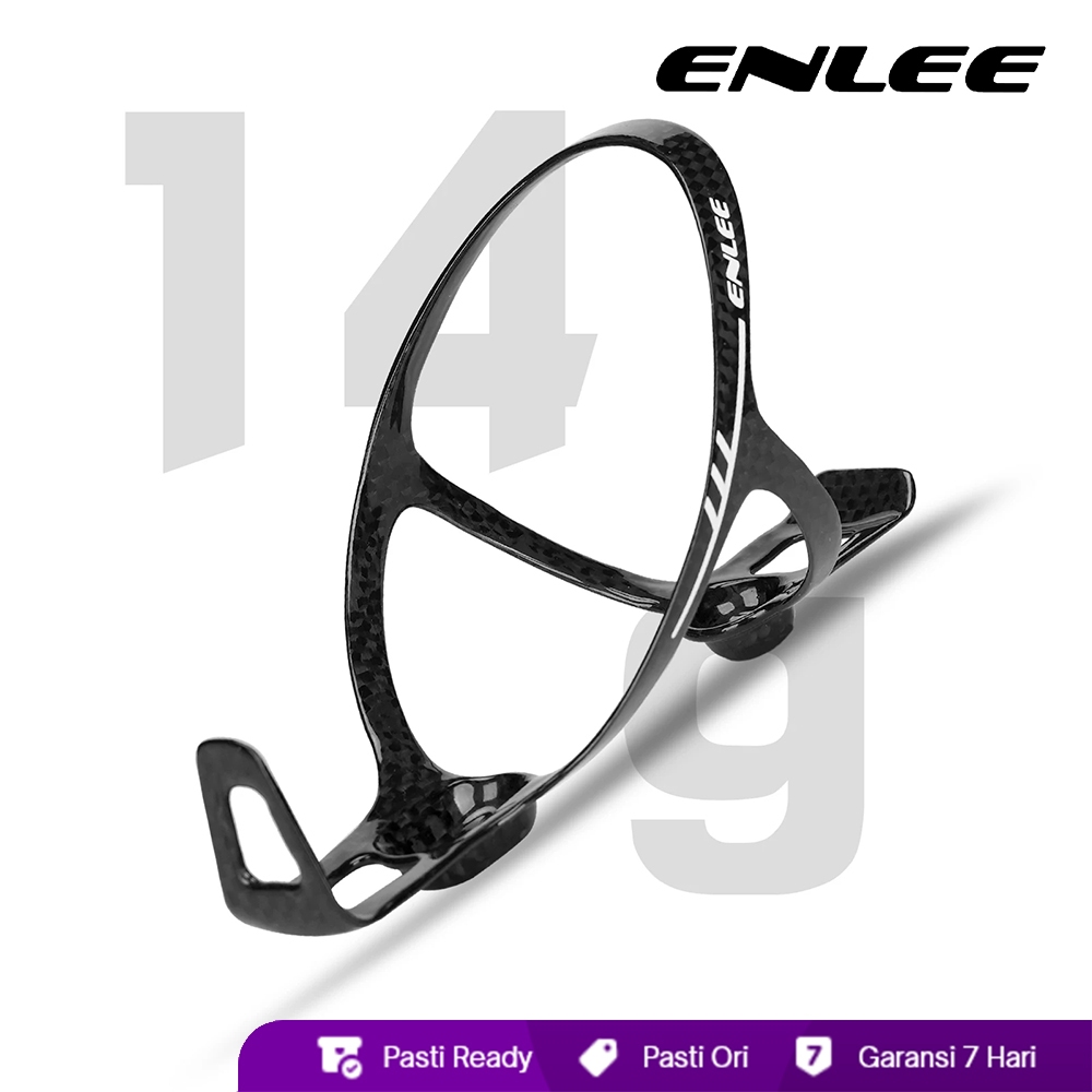 Enlee Flux II - Carbon Fibre Rib Cage Water Bottle Cage Roadbike Tempat Botol Minum Sepeda Carbon Bo