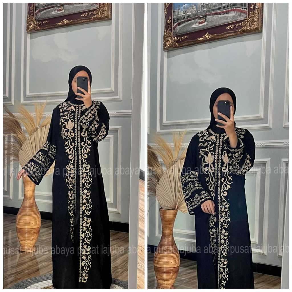 abaya turki-abaya arab mewah terbaru-abaya hitam kekinian-abaya hitam remaja-abaya bordir terbaru MA