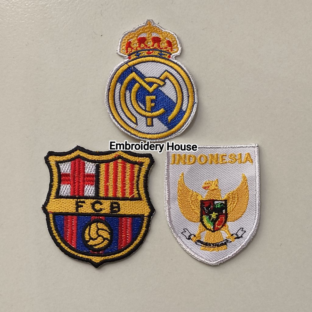 Patch Bordir Emblem Logo Bola Full Bordir
