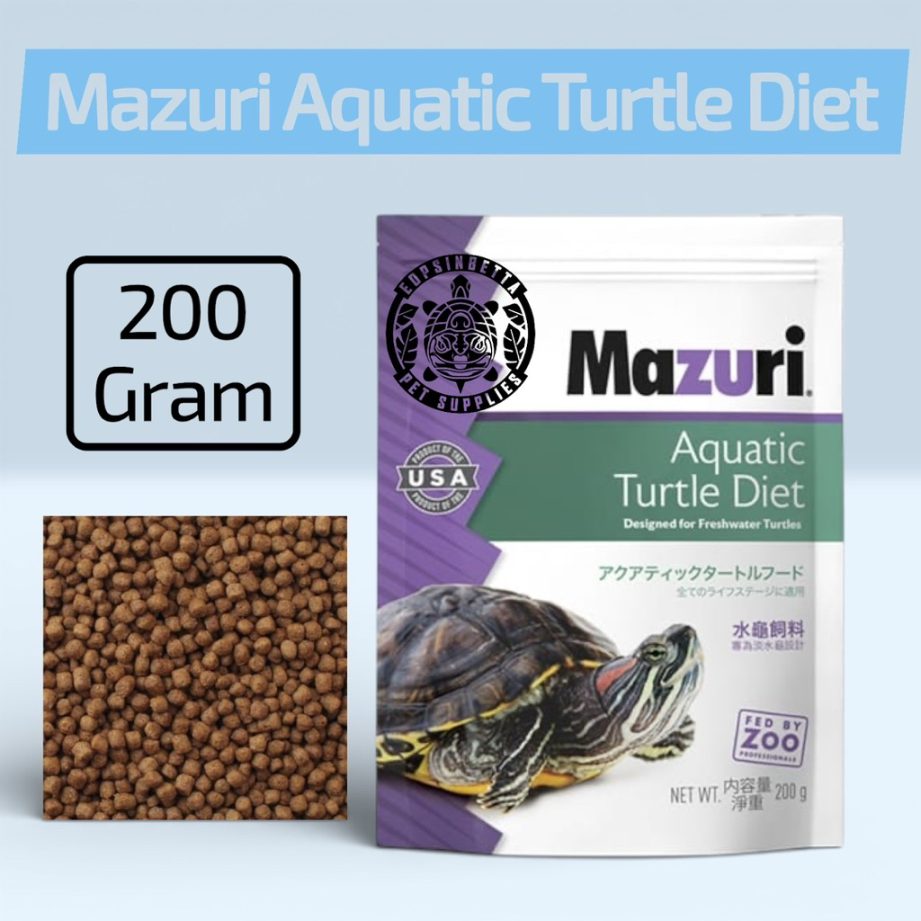 Mazuri Aquatic Turtle Diet Asia Pack Pakan Pellet Kura Kura Air Tawar Nutrisi Lengkap