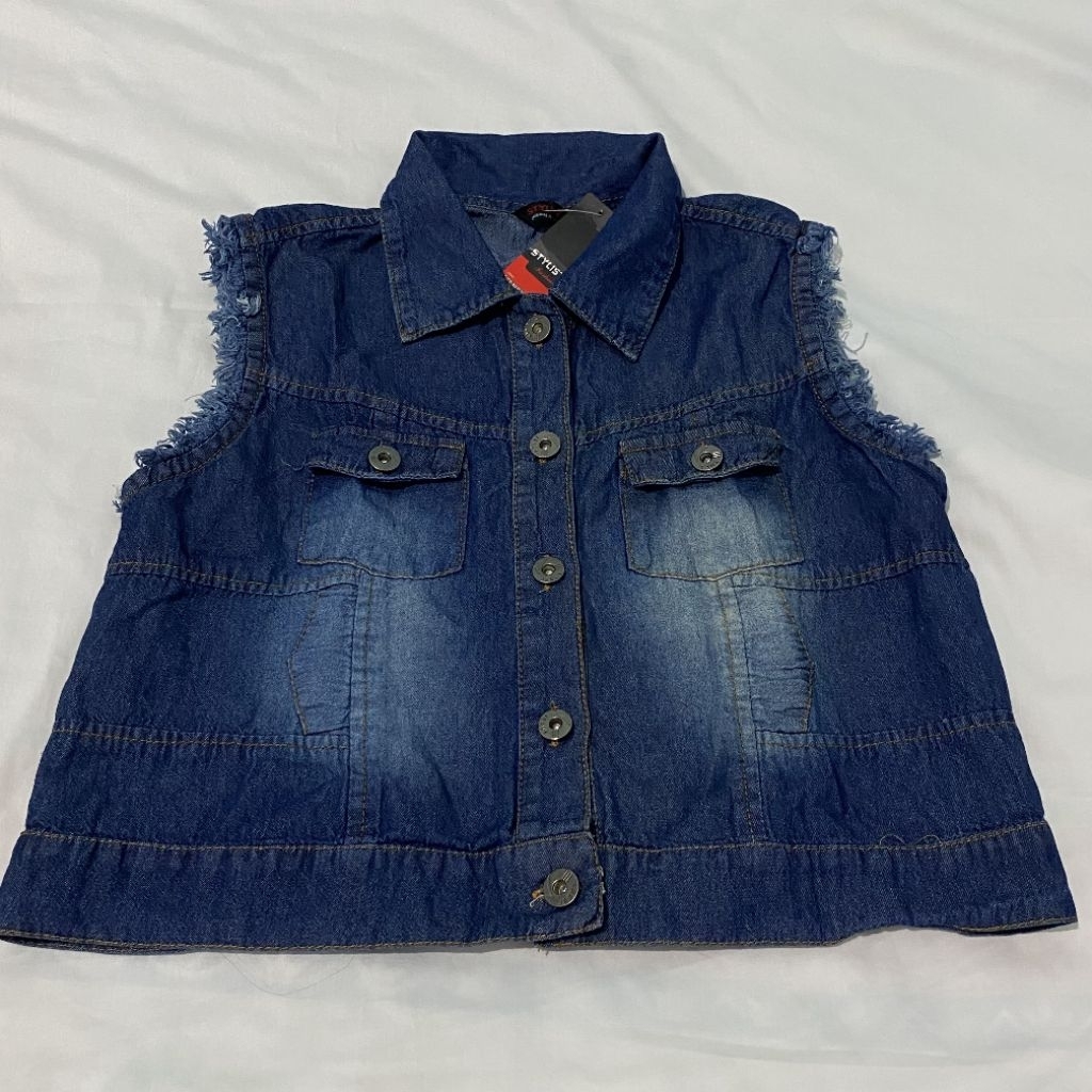 [New] Rompi Denim Jeans Wanita Vest Anak