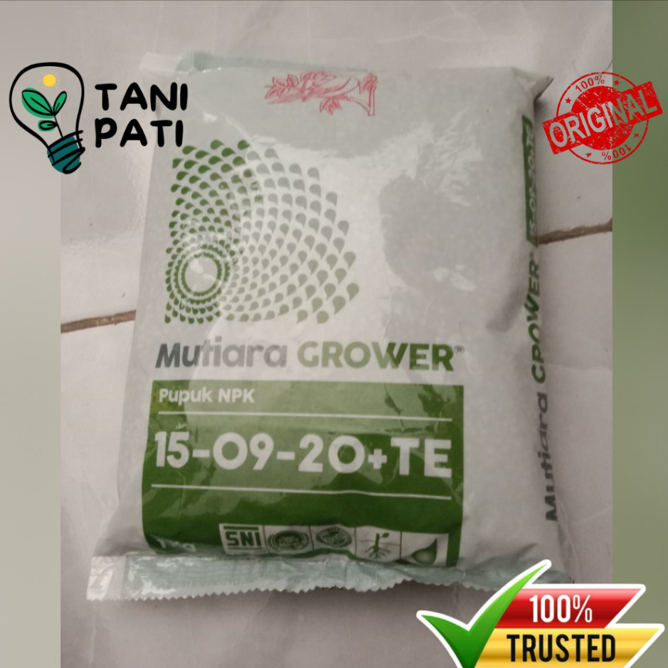 NPK Pak Tani Mutiara Grower 1kg pembungaan, pembuahan, pembesaran buah/umbi | formula 15% Nitrogen (
