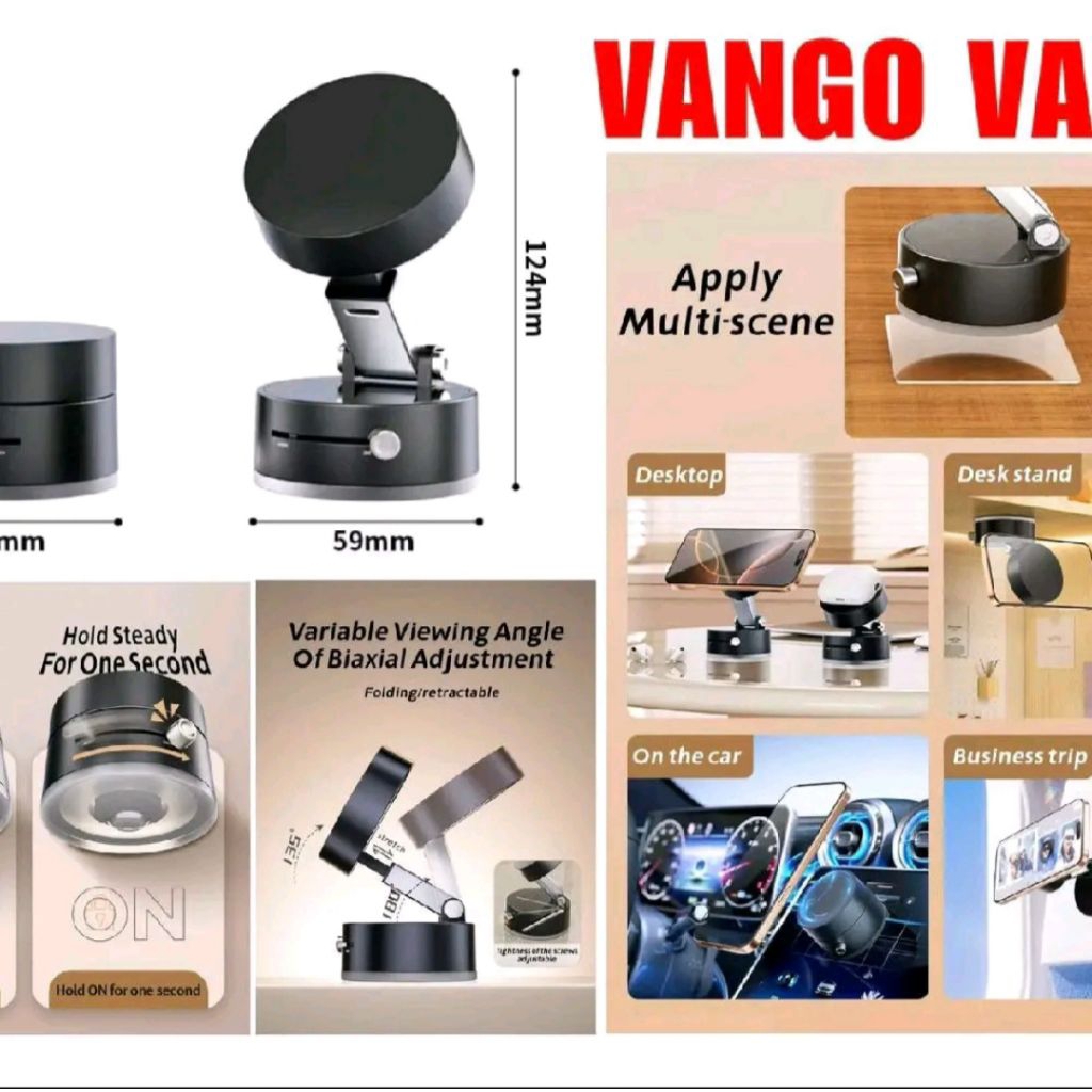 Helder Dudukan Hp Magnet Meja dan Mobil/ dingding serba bisa meja aluminium