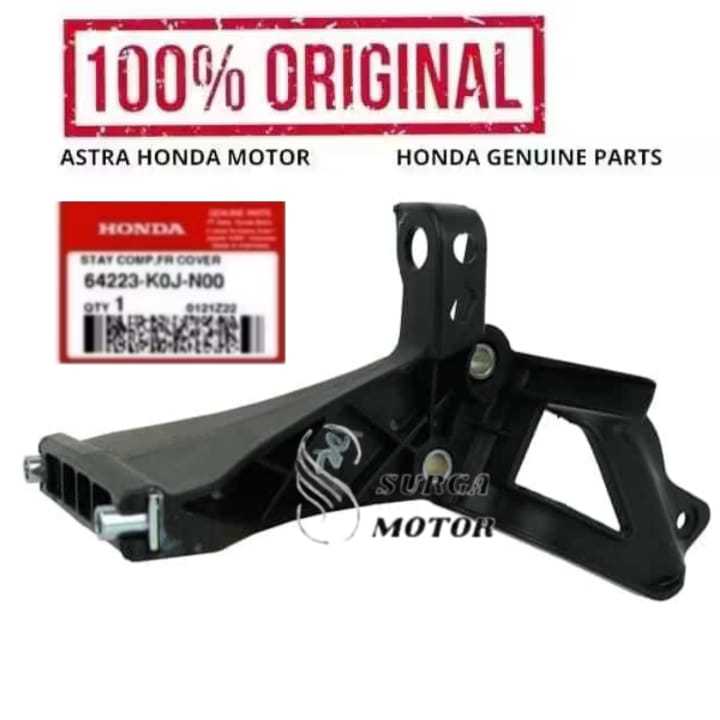 Dudukan Panel Tameng Lampu Depan Stay Comp Front Cover Motor  Genio 2019 2020 2021 2022 64223K0JN00 
