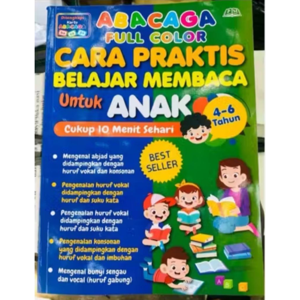 Buku Abacaga Cara Praktis Belajar Membaca Untuk Anak