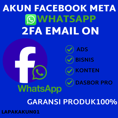 AKUN FACEBOOK META WHATSAPP 2FA EMAIL ON TERVERIFIKASI