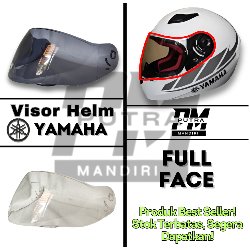 Kaca Helm Flat visor YAMAHA Full Face