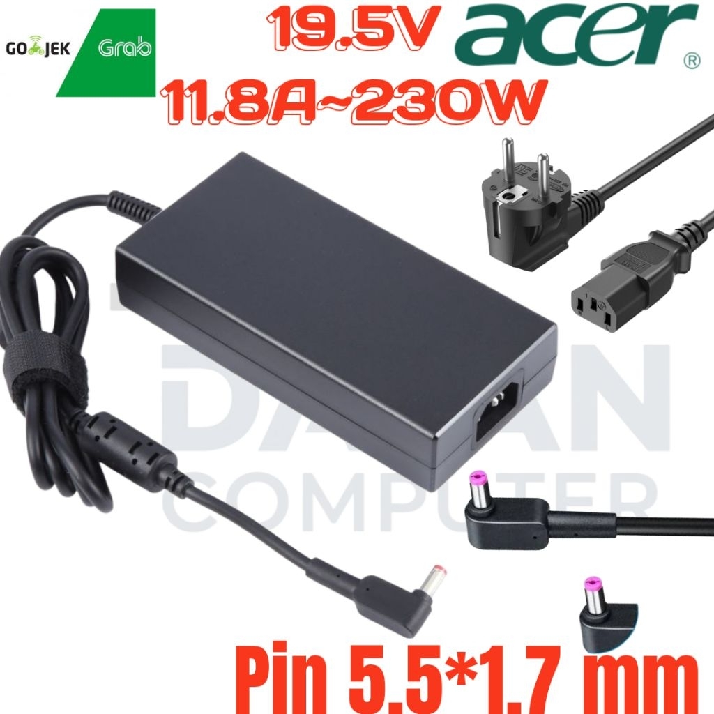 Adaptor Charger Laptop Acer Nitro 5 AN515-58-73RS||Triton 500 PT515-52-73L3 N18W3 15.6" i7 10750H RT