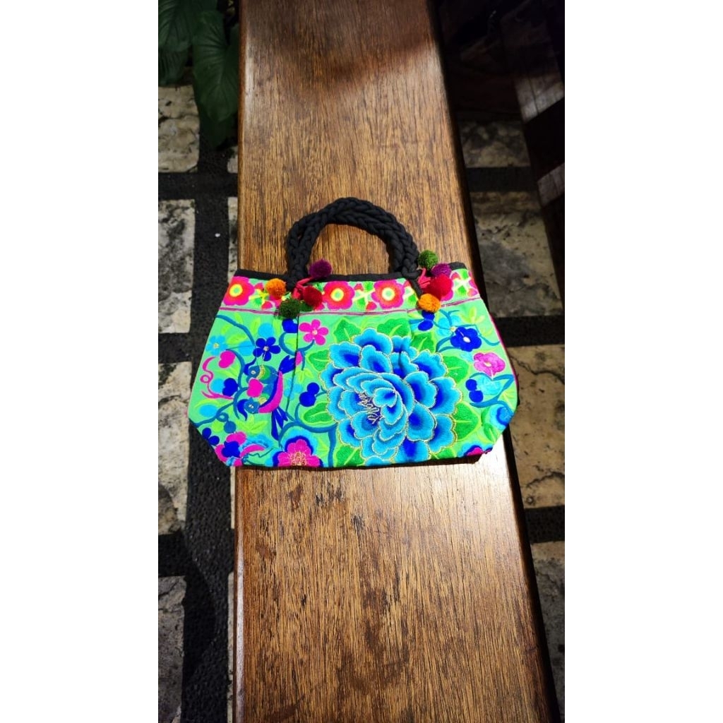 TAS JINJING BORDIR BUNGA ASLI THAILAND