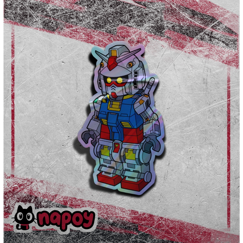 Stiker Hologram Anime Game Movie Gundam Lego