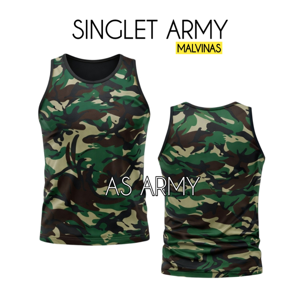 Kaos Singlet Loreng Malvinas Singlet TNI