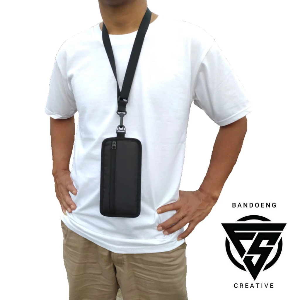 Dompet Hp Simpel Hanging Wallet Pria Wanita Bahan Kanvas