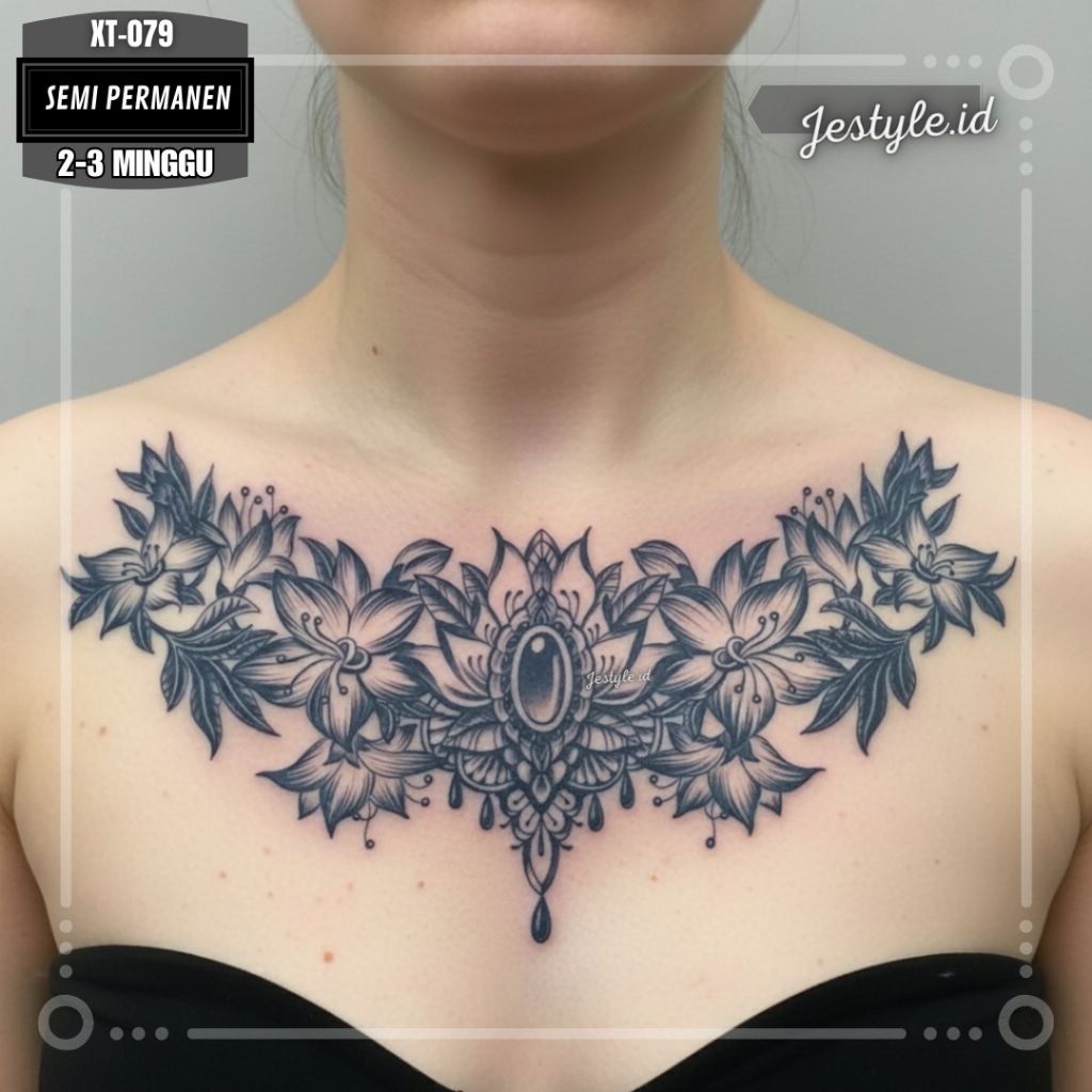 [XT-079] Tato temporer semi permanent tato Dada punggung tahan lama