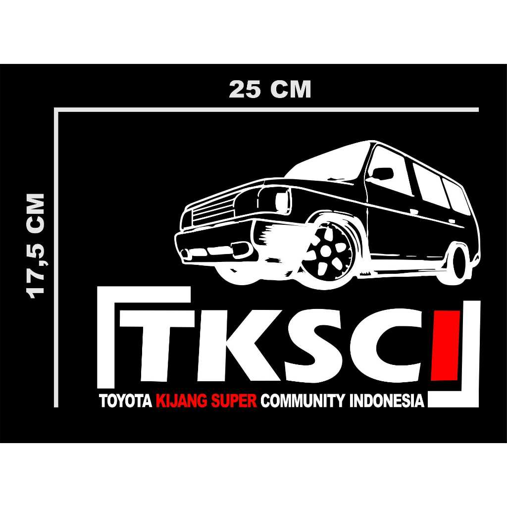 STIKER CUTTING LOGO TKSCI TOYOTA KIJANG SUPER INDONESIA