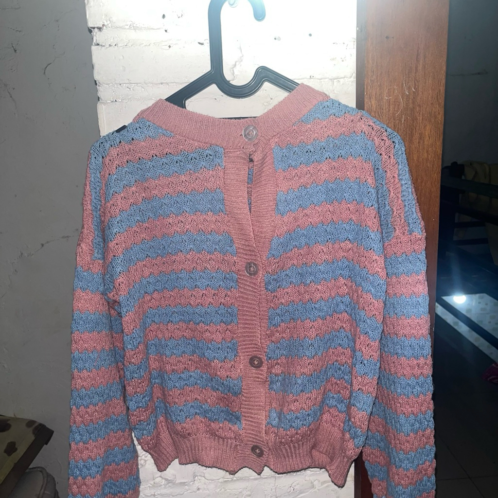cardigan rajut pastel oversize
