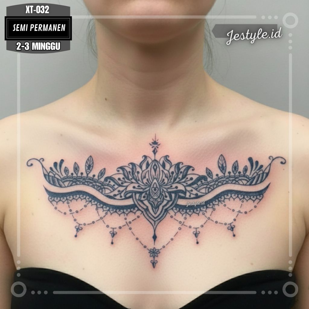 [XT-032] Tato temporer tahan lama semi permanent tato Dada punggung