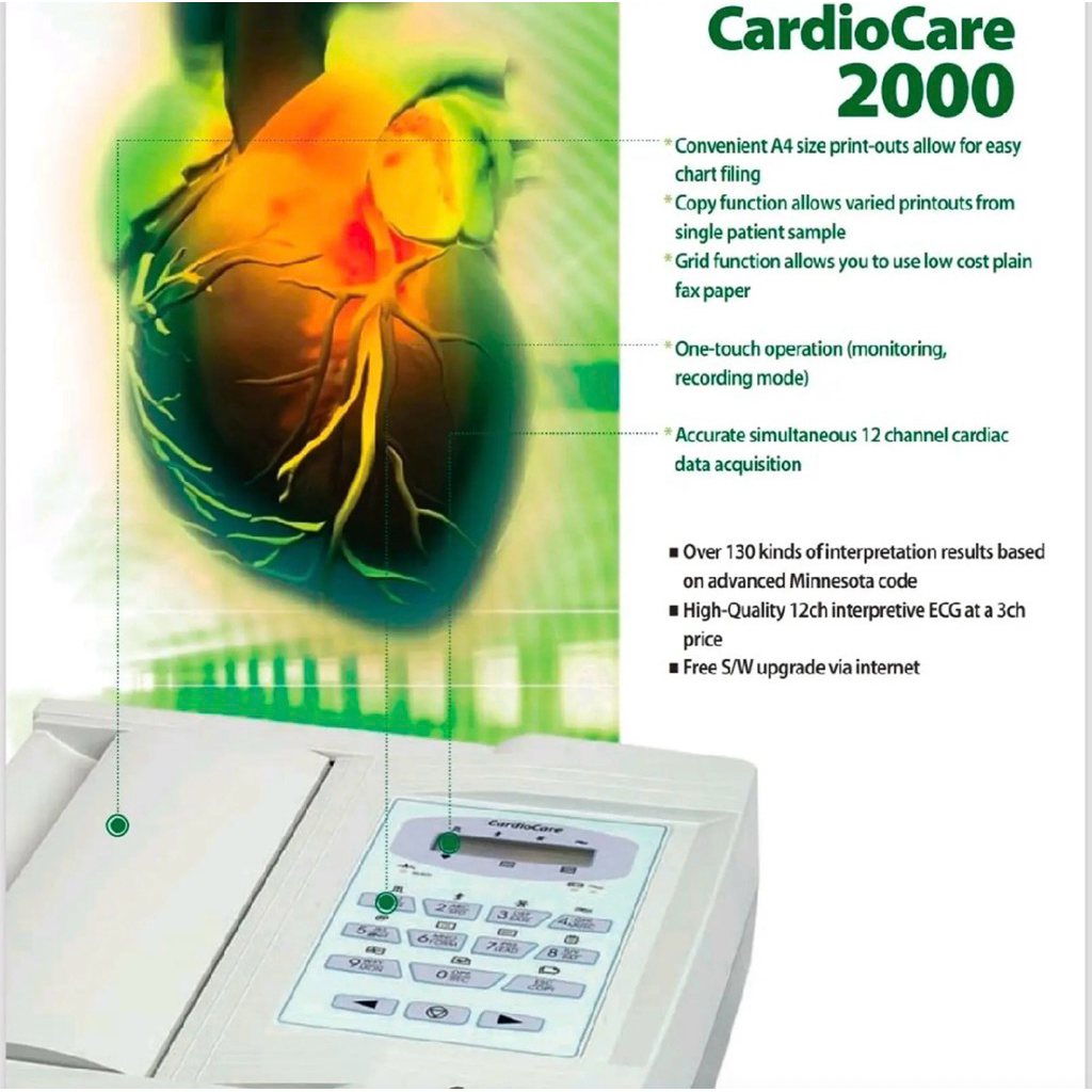 ECG/ekg 12 Channel Bionet CordioCare 2000 / EKG Bionet 12 Channel