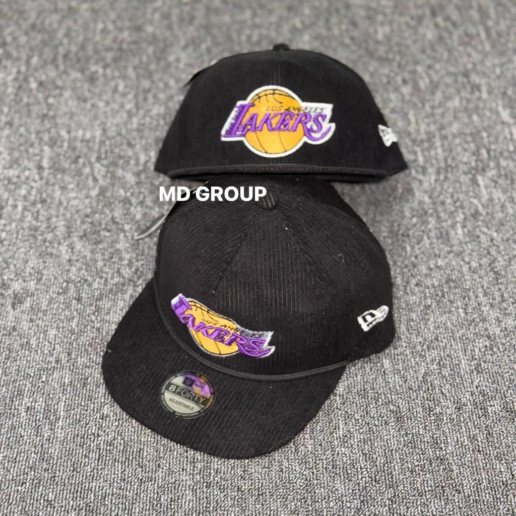 Bigboss | Topi Snapback Corduroy Rope Hat Los Angeles Lakers Black Cap Hat Unisex