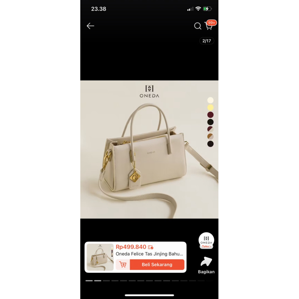 Oneda Felice Tas Jinjing Bahu Selempang Wanita NEW BARANG BARU NO MINUS