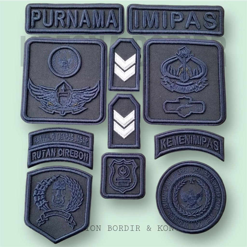 Atribut PDL KEMENIMIPAS/Logo PDL KEMENIMIPAS/Bordir KEMENIMIPAS Timbul Custom