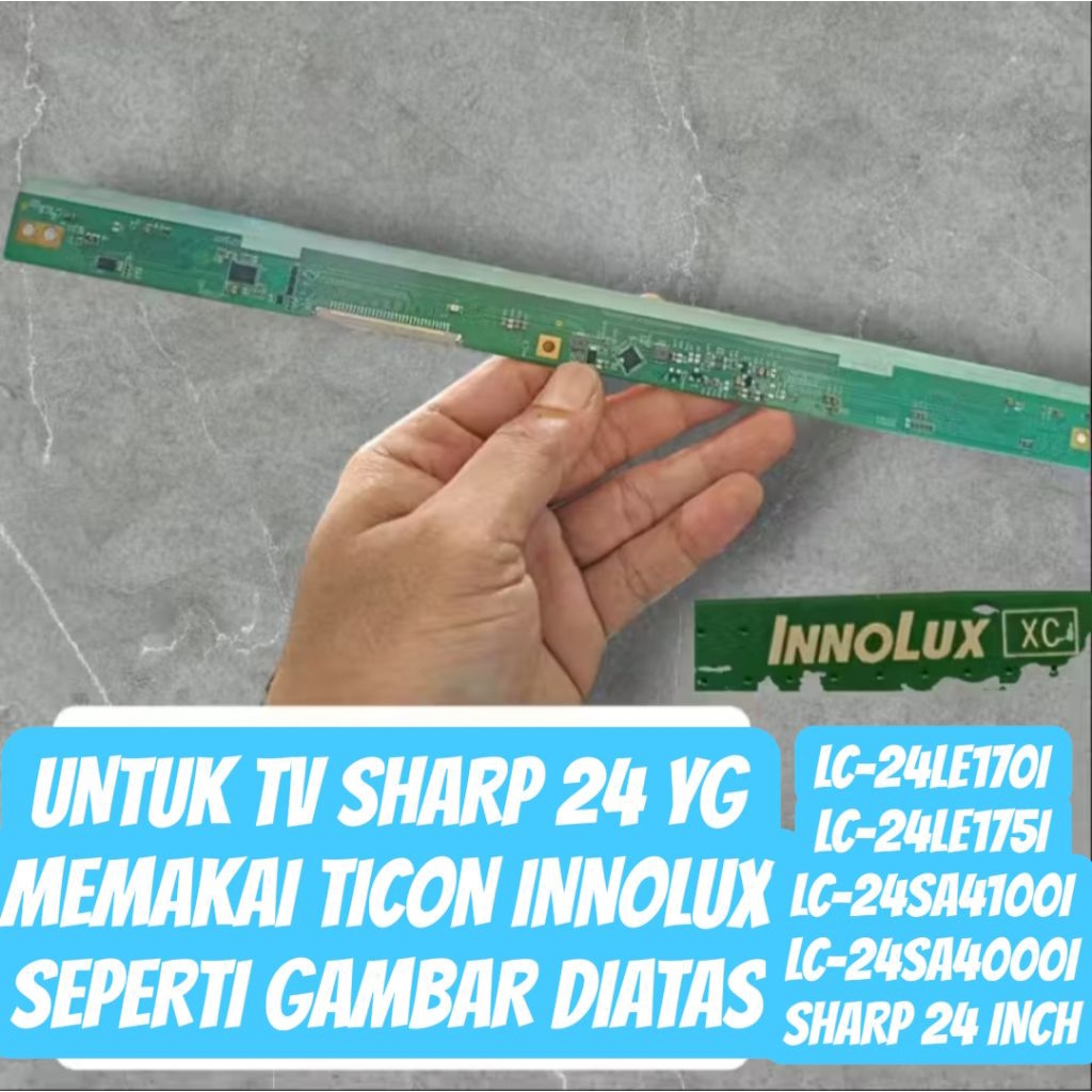 tcon tikon modul ticon tv sharp 24 in lc-24le175i lc-24le170i lc-24sa4000i lc-24sa4100i