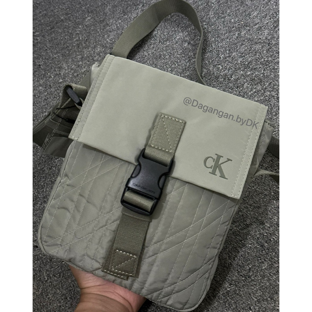 Tas Sling Bag Calvin Klein Original 100% Green Sage