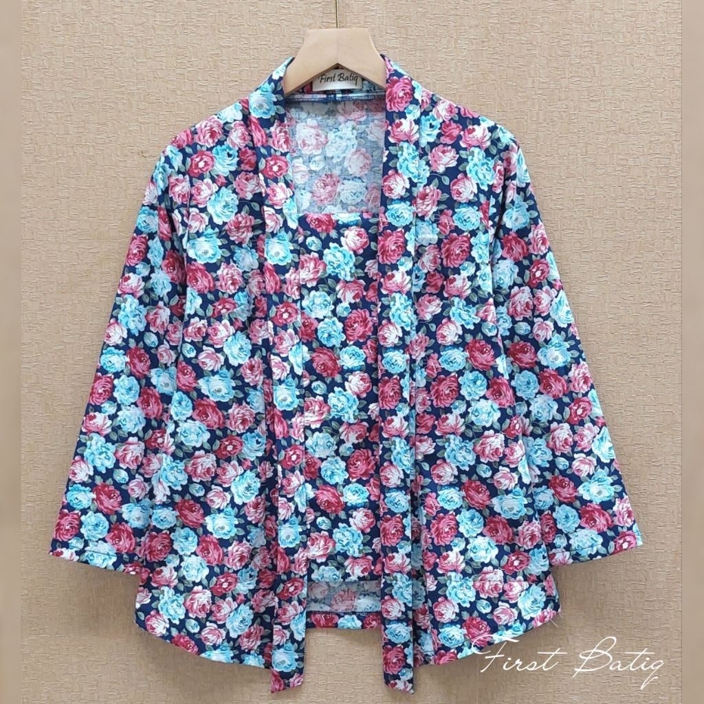 Kebaya Katun Jepang, Kebaya Kutubaru Modern Bunga Klasik, Jahitan Penjahit, Rapih Bukan Konveksi