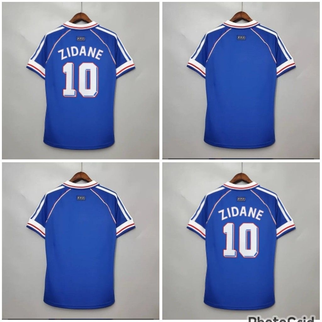 Retro Jersey Bola Negara Ffrancee Home 1998 GO