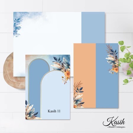 (100 pcs) Blangko Undangan Pernikahan Kosongan Kasih 11 Pure Paper