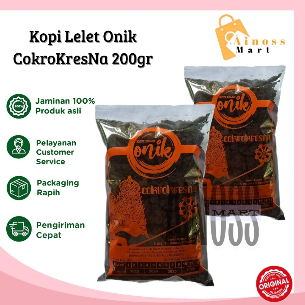 Ainoss Mart - Kopi Lelet Cap Onik Cokro Kresno Kemasan 200gr Khas Rembang