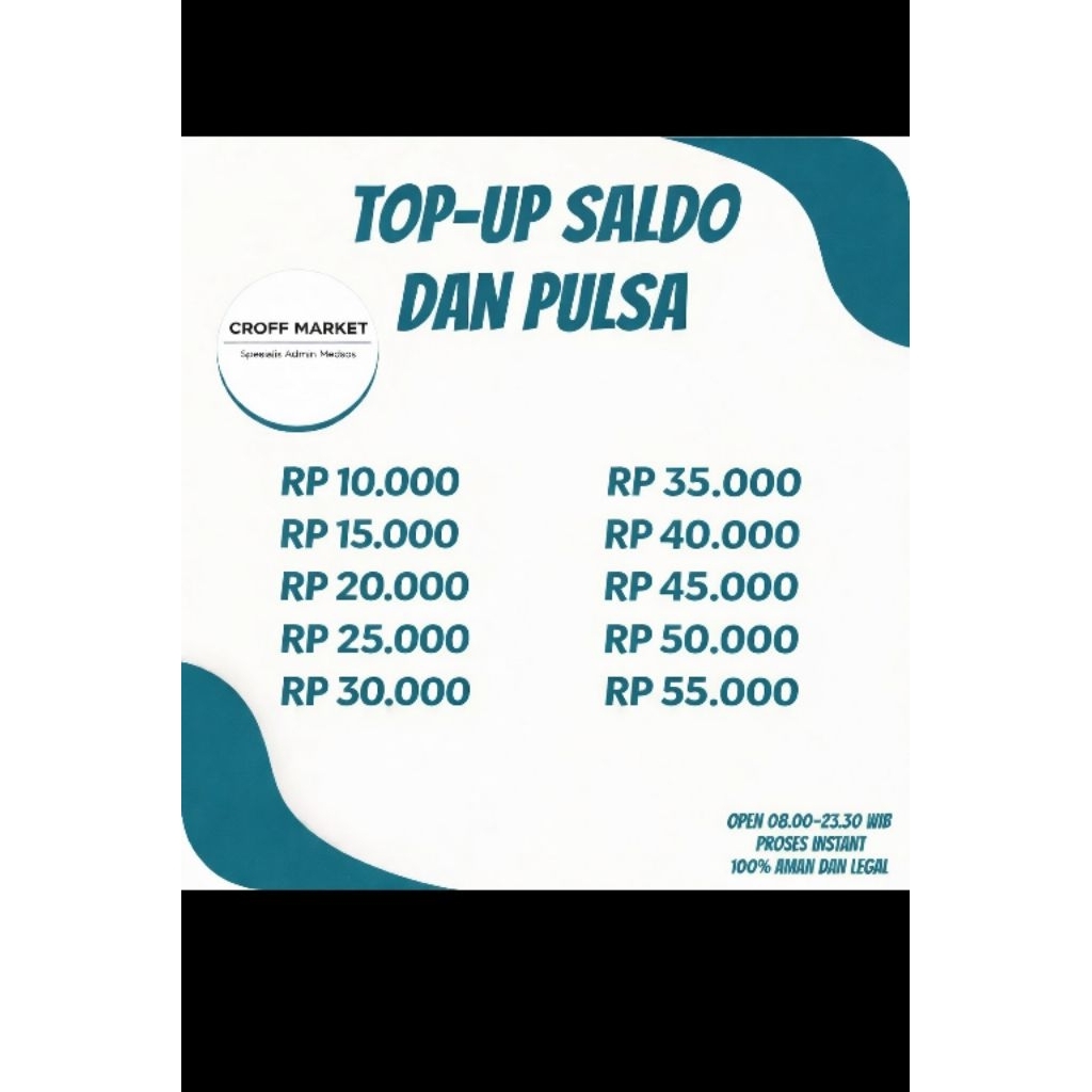 Termurah  isi saldo pulsa reguler bisa ke semuanya