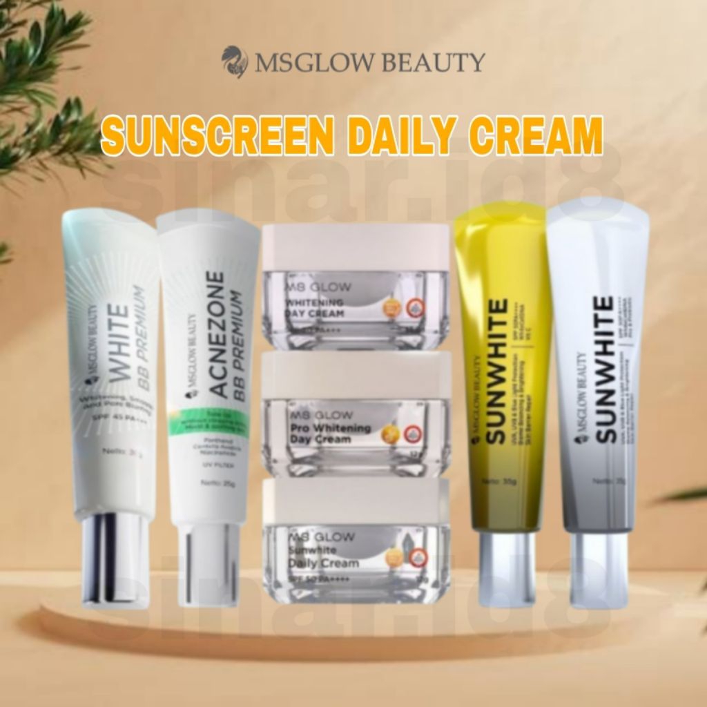 Ms Glow - Sunscreen Daily Cream | Whitening Day Cream, Pro Whitening Day Cream, Sunwhite, White BB P
