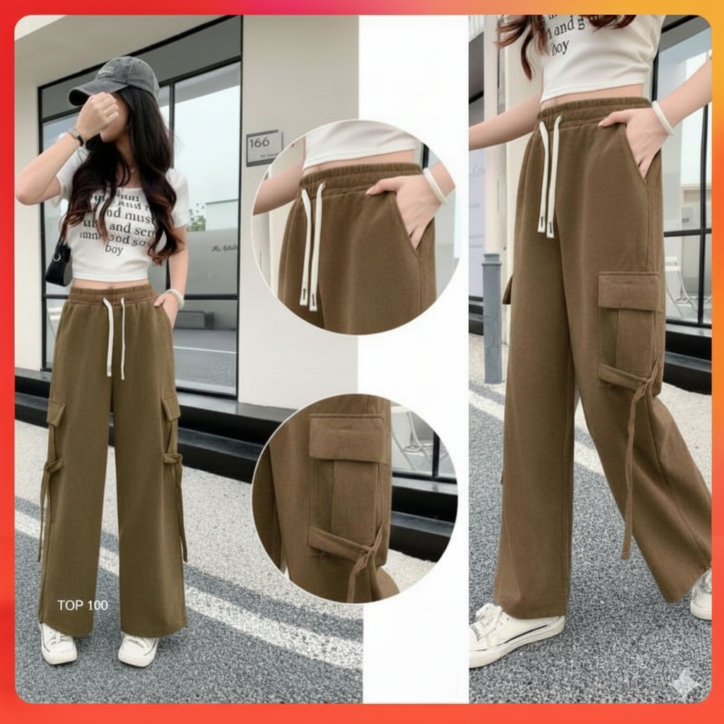 CELANA PANJANG KULOT CARGO CORDUROY WANITA / CELANA PANJANG CORDUROY WANITA