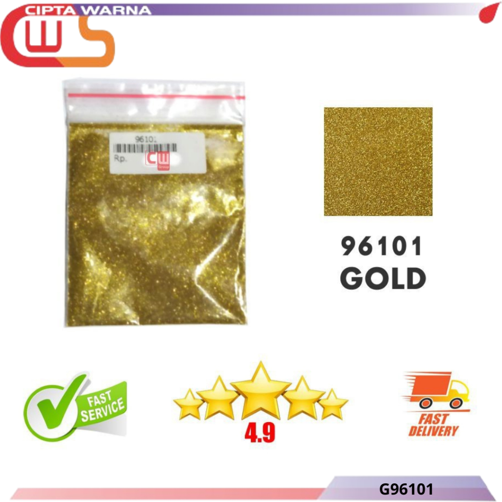 Glitter Tahan UV Khusus Aplikasi cat motor & mobil 5 ml - Gliter Gold ( Emas ) - A4 CWS
