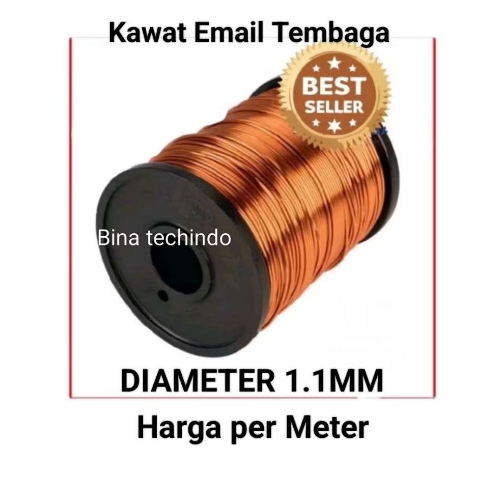 1.1MM KAWAT EMAIL TEMBAGA. KAWAT TEMBAGA 1.1MM. ENAMEL WIRE COOPER PER METER. KAWAT EMAIL TEMBAGA 1.