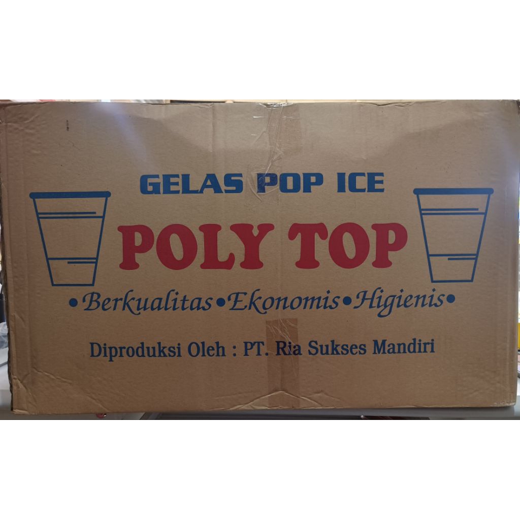 (1 dus) Gelas Pop ice 14 oz Datar isi 2.000 pcs