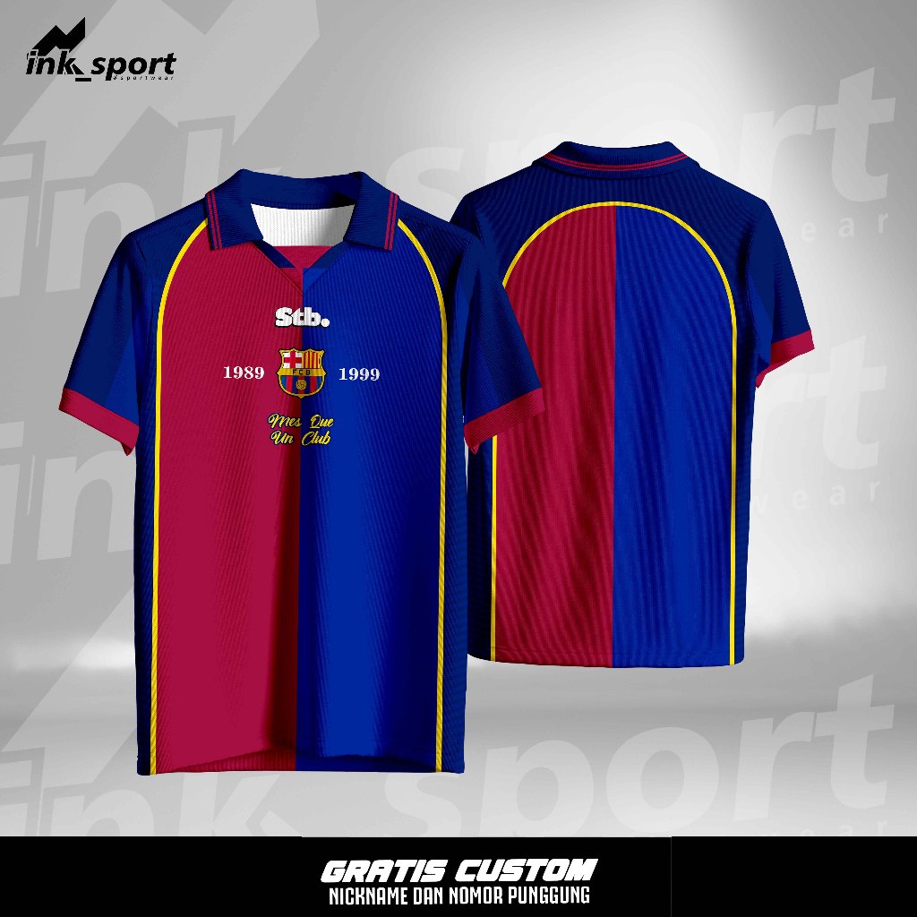 JERSEY RETRO  BARCA 1989 / 1999 JERSEY FANTASY FULL PRINTINGG