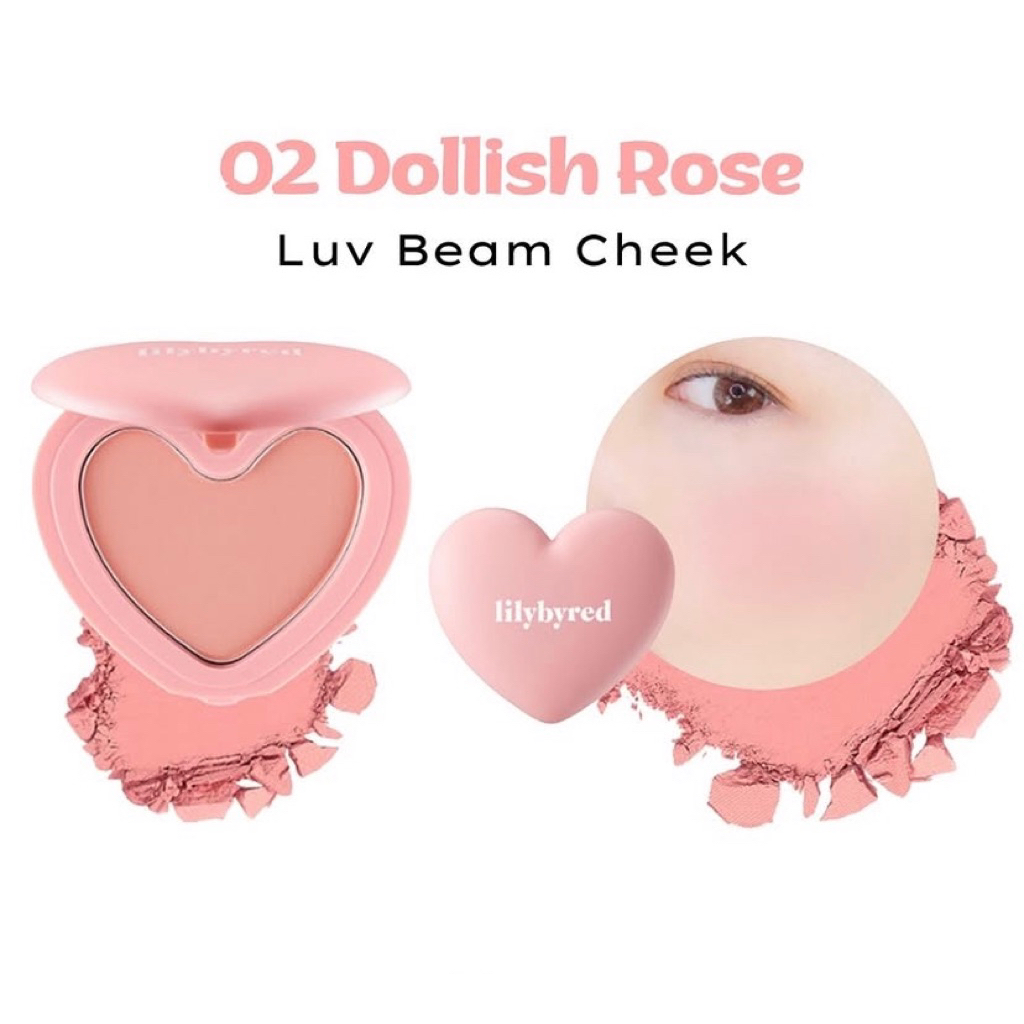READY STOCK LILYBYRED LUV BEAM CHEEK POWDER BLUSH DOLLISH ROSE