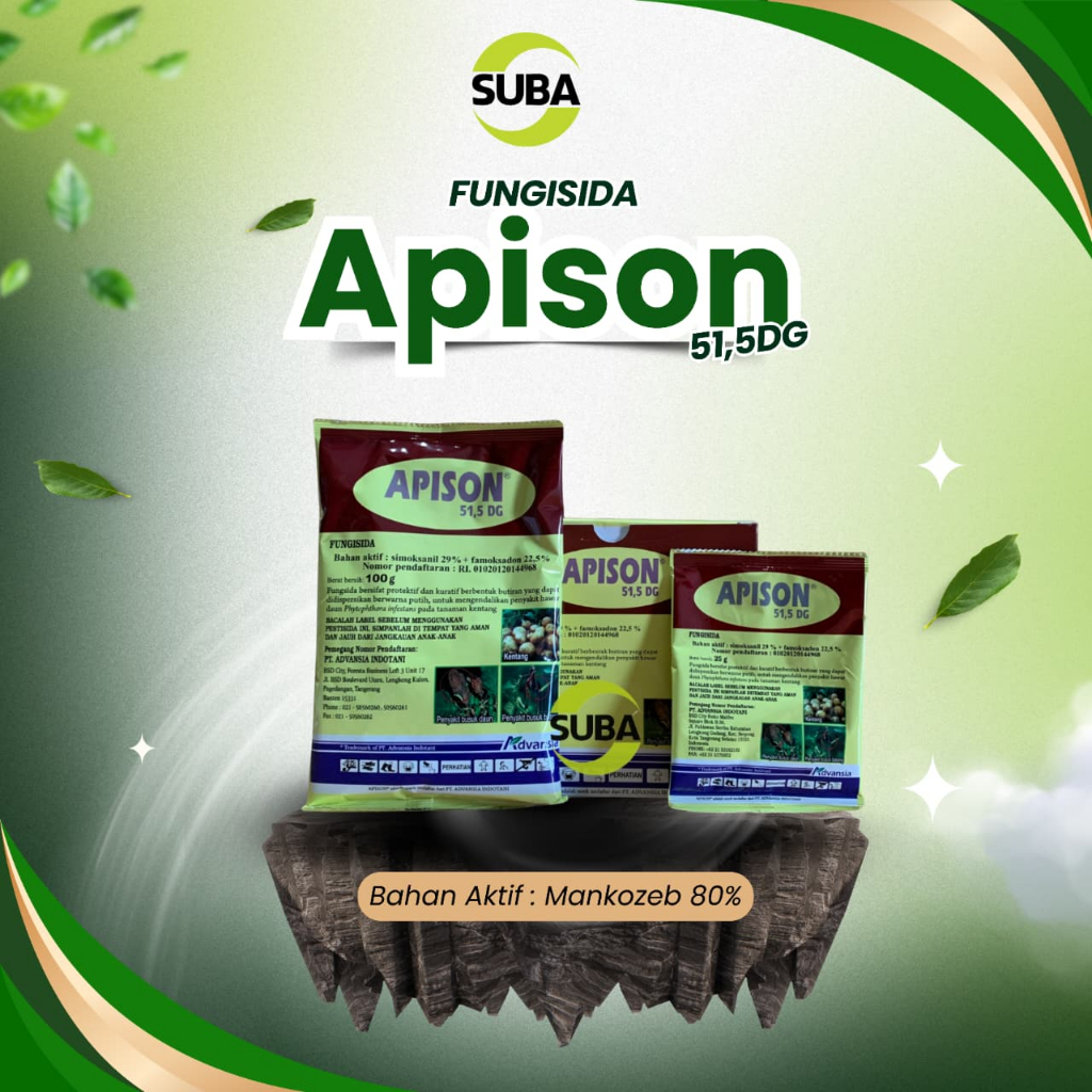 ADVANSIA APISON 51,5 DG Fungisida Mengendalikan Hawar Daun Simoksanil Famoksadon 25gram