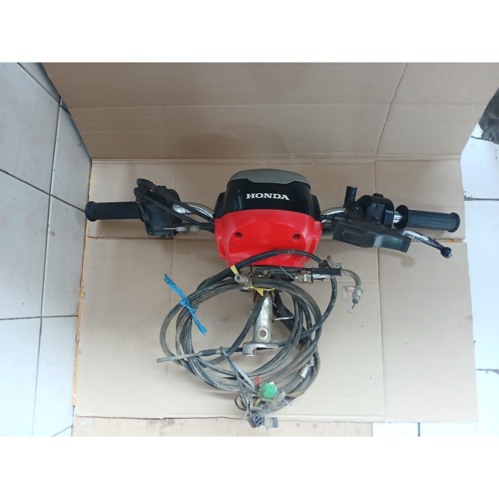 Satu set paket hemat stang Stir New Scoopy fi esp 2018 - 2019 ori lepasan