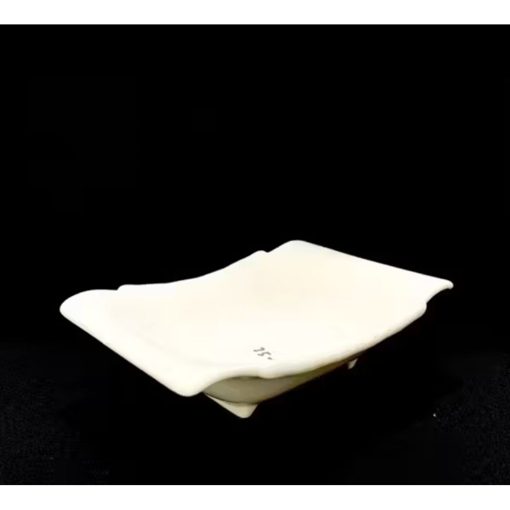 Mangkok Keramik Segi Polos Tebal Unik