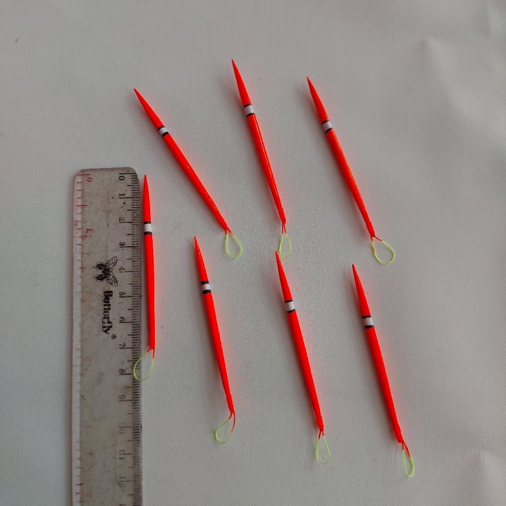 Pelampung Kumbul Jarum Ikan Mas Merah 7 CM Motif Langka Super Sensitif