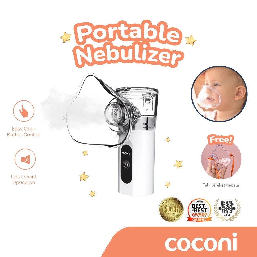COCONI PORTABLE NEBULIZER - ALAT UAP BAYI & DEWASA / BISA USB & BATERAI