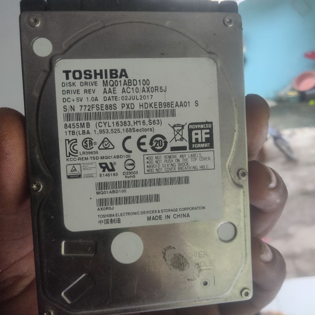 hardisk laptop 1 Tera