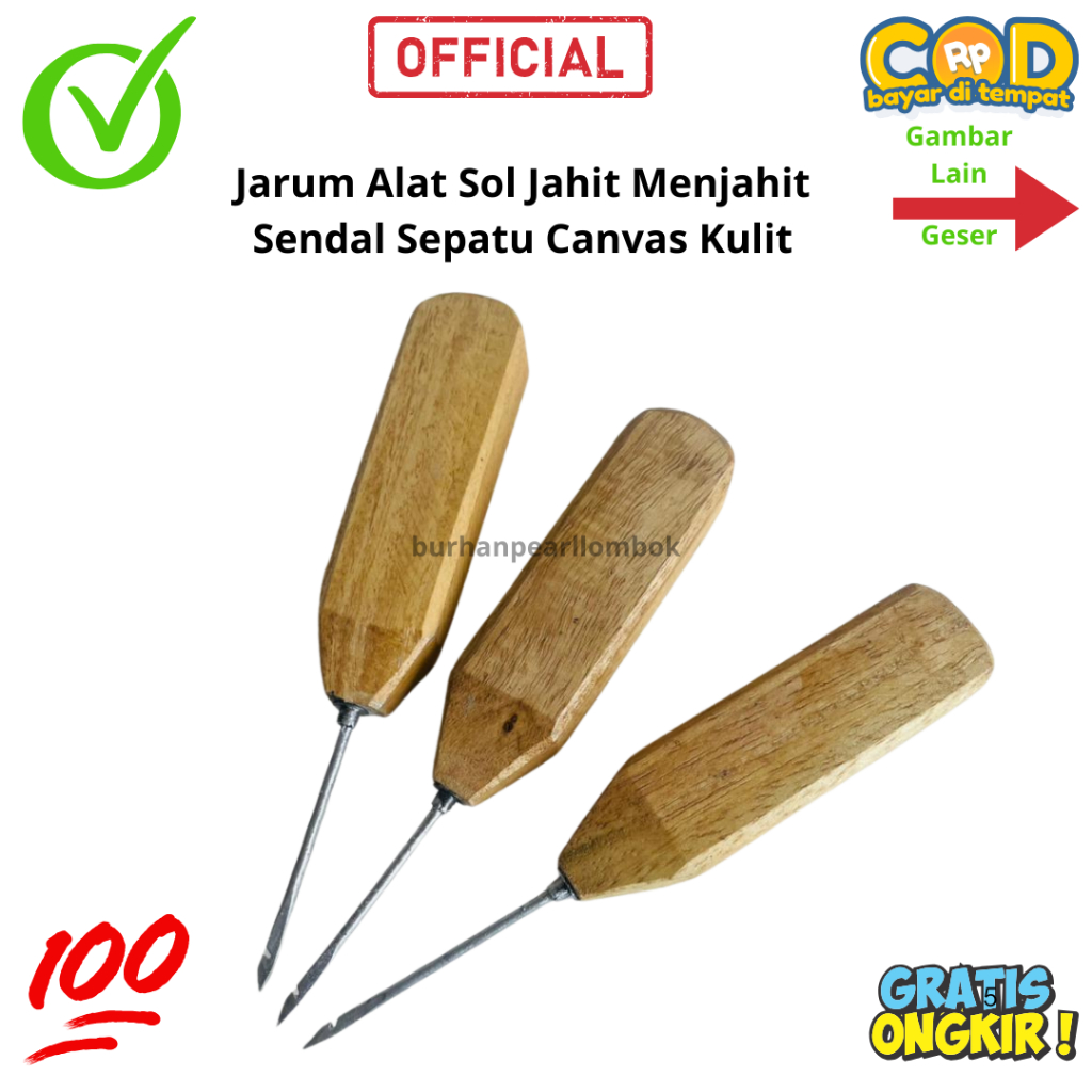 Jarum Alat Sol Jahit Menjahit Sendal Sepatu Canvas Kulit G