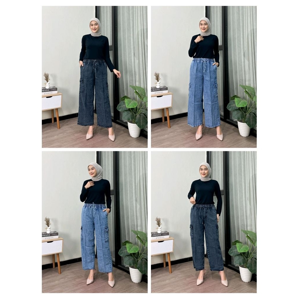 kulot jens cargo - kulot jens cargo standar - kulot jens cargo jumbo- kulot jens cargo wanita - kulo