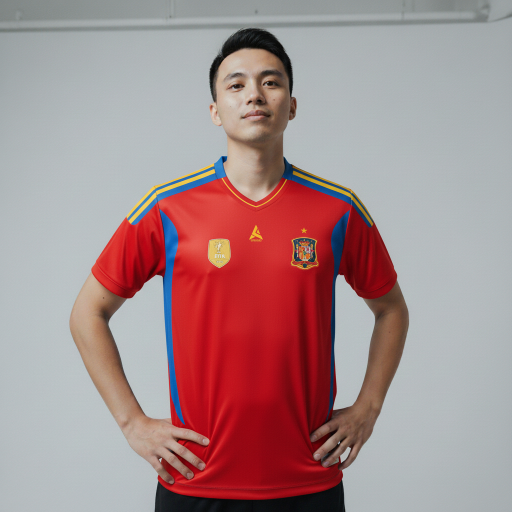 ATHLETIC SPORTWEAR - Jersey Bola Fantasy Spanyol Home 2010-2012 Fullprinting Casual - Atasan