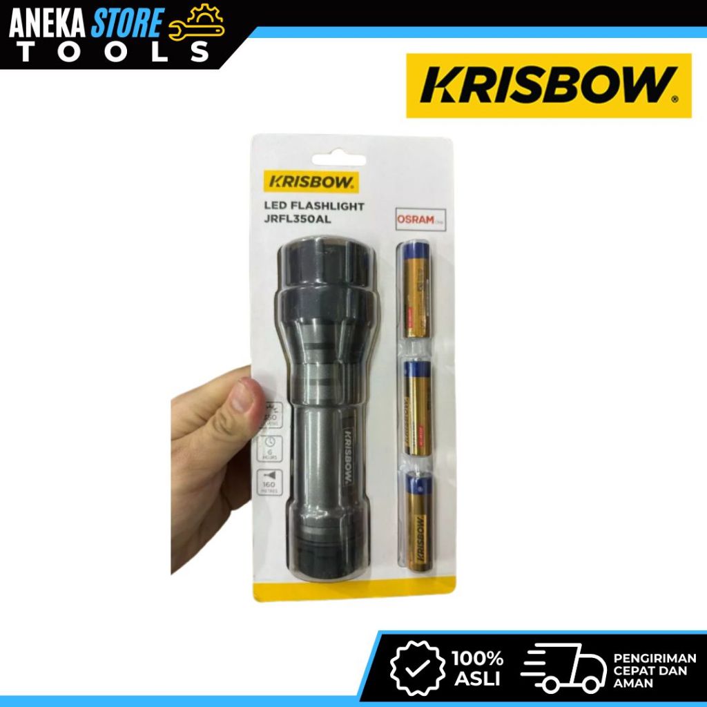 Krisbow Senter Flashlight Led 350 Lm Fl-350